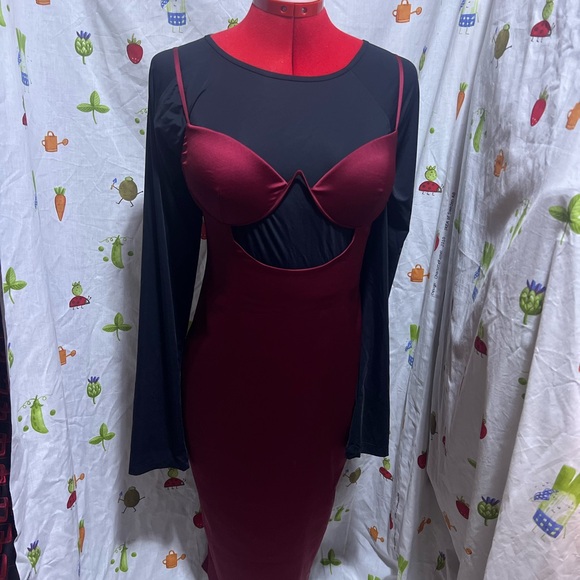 M086 OHPOLLY RED DRESS 👗 sizes UK12 US8 - Picture 4 of 13